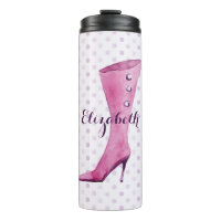 Purple stiletto heel boot personalised