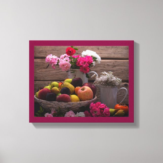 Purple Still Life Canvas Print|Table Setting Print (Front)