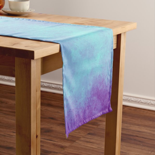 purple storm cloud effect  short table runner (In Situ)