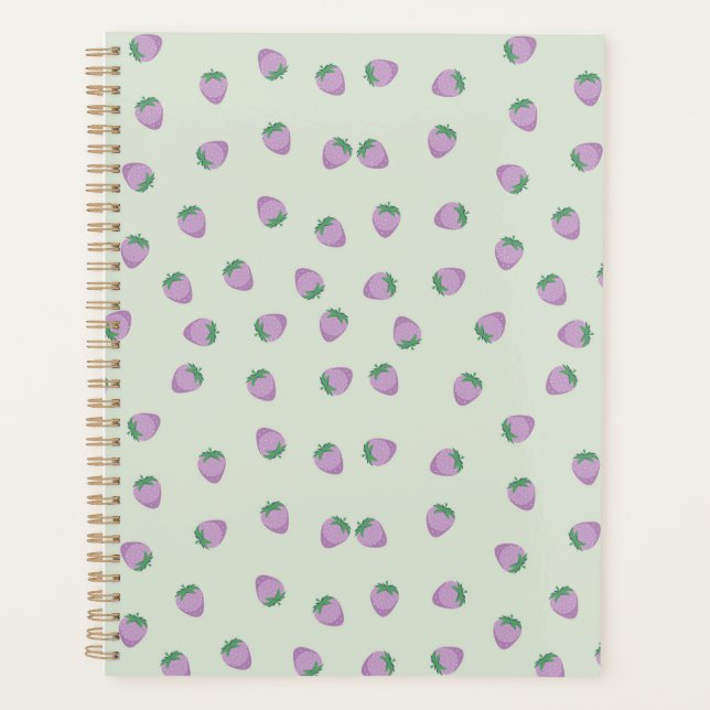  Purple Strawberries Pattern Planner (Front)