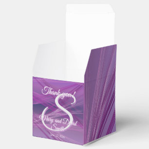 Purple Streaks Wedding Favour Box