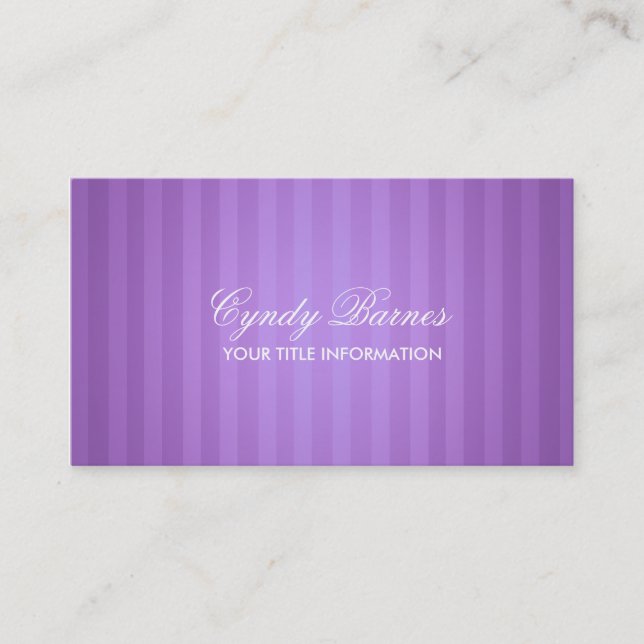 Purple Stripe Business Card (Front)