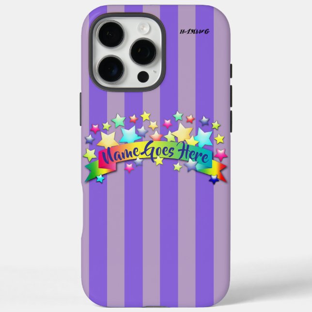 Purple Stripe Cell Phone Case  HAMbWG (Back)
