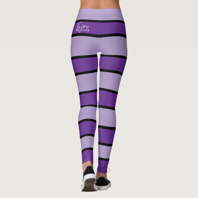 Purple Stripe Leggings (Back)