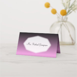 Purple Stripe Place Card