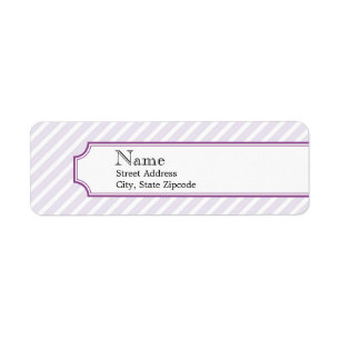 Purple Stripe Return Address Label