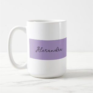 Purple Stripe With Name Template Coffee Mug