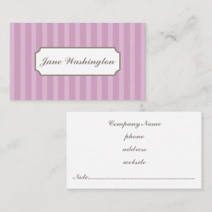 Purple Striped Business Card