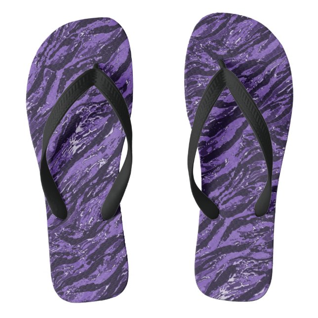 Purple Striped Camo Jandals (Footbed)
