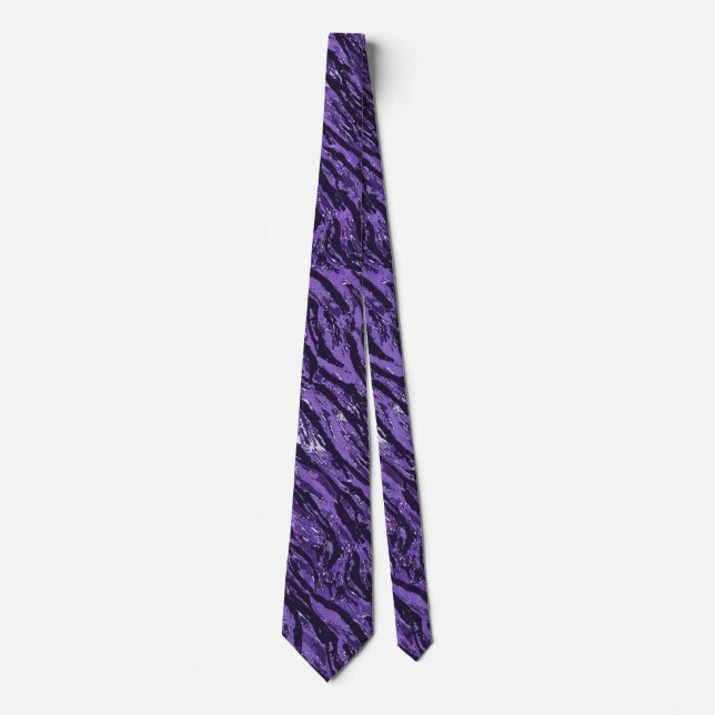 Purple Striped Camo Tie (Front)