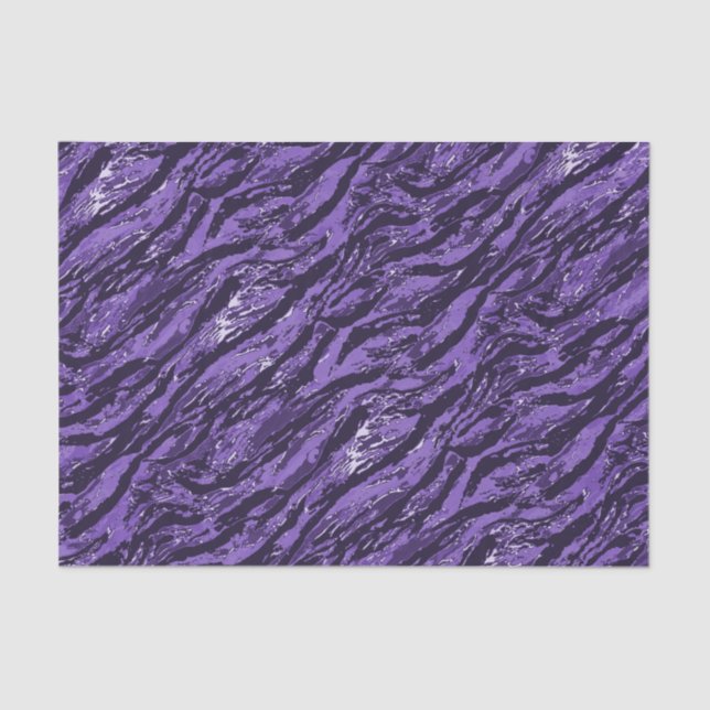 Purple Striped Camo Tissue Paper (Front)