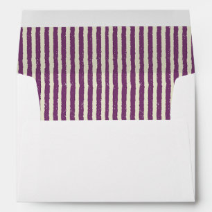 Purple striped interior envelope