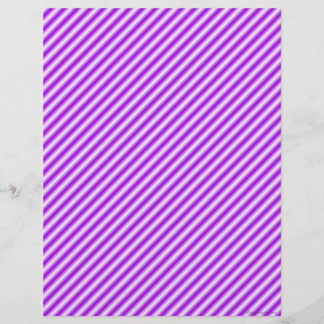 Purple Striped Scrapbook Paper (Front)
