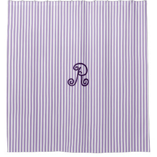 Purple Striped Shower Curtain