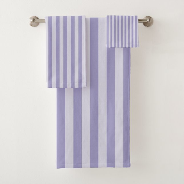 Purple Stripes Bath Towel Set (Insitu)