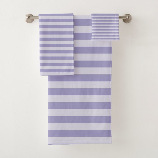 Purple Stripes Bath Towel Set (Insitu)