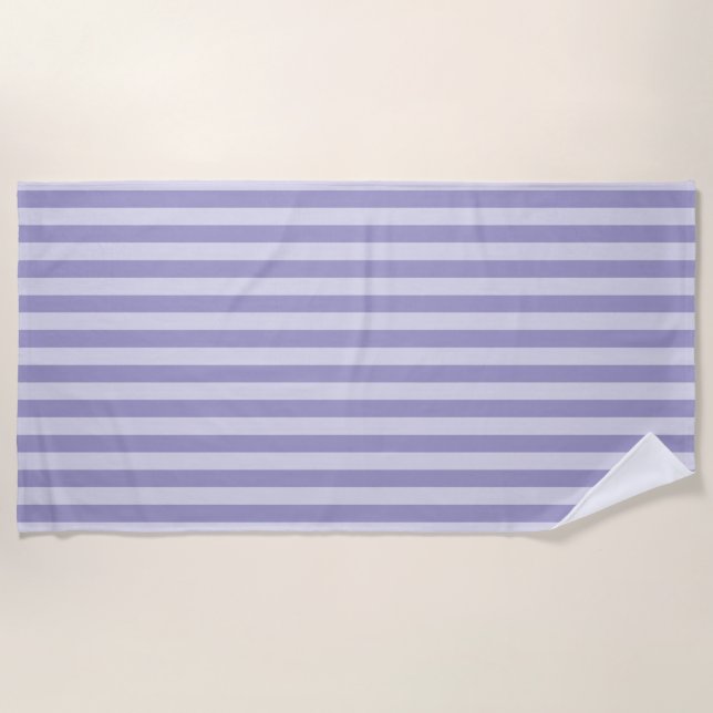 Purple Stripes Beach Towel (Front)
