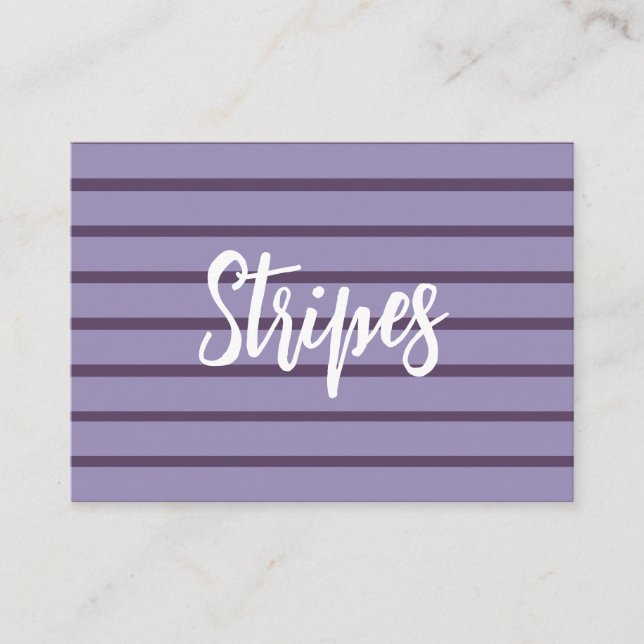Purple Stripes  Business Card (Front)
