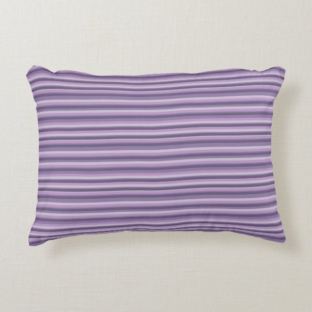 Purple stripes decorative cushion (Front)