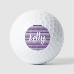 Purple stripes golf balls