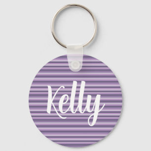 Purple stripes key ring