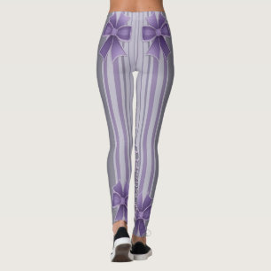 Purple stripes Lavender Dream AI art Leggings