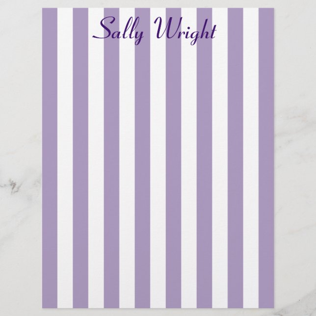 Purple Stripes Letterhead (Front)