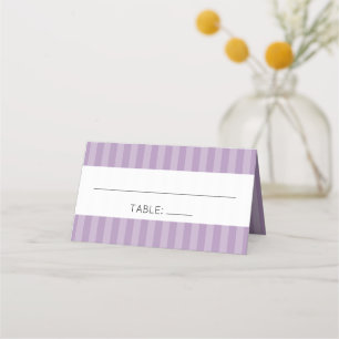Purple Stripes, Lines, Striped Pattern, Wedding Place Card
