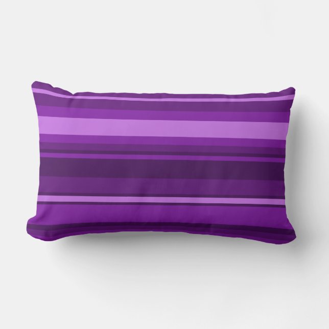 Purple stripes lumbar cushion (Front)