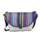 Purple Stripes Messenger Bag