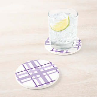 Purple Stripes Pattern  Coaster