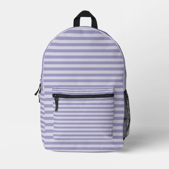 Purple Stripes Printed Backpack (Front)