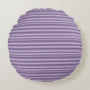 Purple stripes round cushion