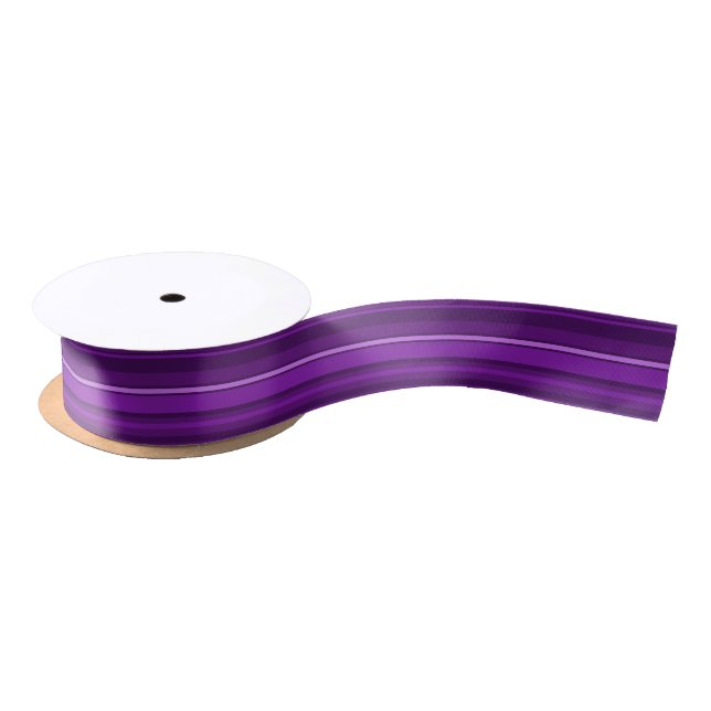 Purple stripes satin ribbon (Spool)