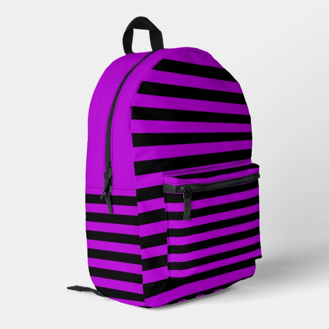 Purple Stripes School Bag (Back Corner Left)