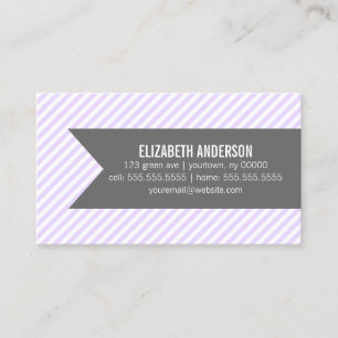 Purple Stripes Social Calling Cards