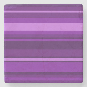 Purple stripes stone coaster