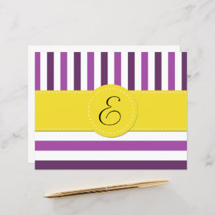 Purple Stripes, Striped Pattern, Lines, Monogram