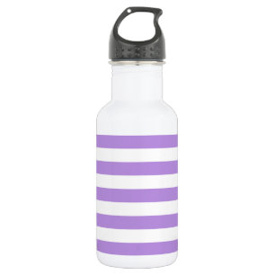 Purple Stripes, White Stripes, Striped Pattern 532 Ml Water Bottle