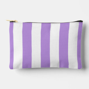 Purple Stripes, White Stripes, Striped Pattern Accessory Pouch
