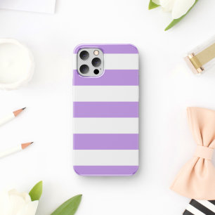 Purple Stripes, White Stripes, Striped Pattern Case-Mate iPhone Case