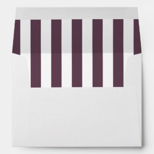 Purple Stripes, White Stripes, Striped Pattern Envelopes