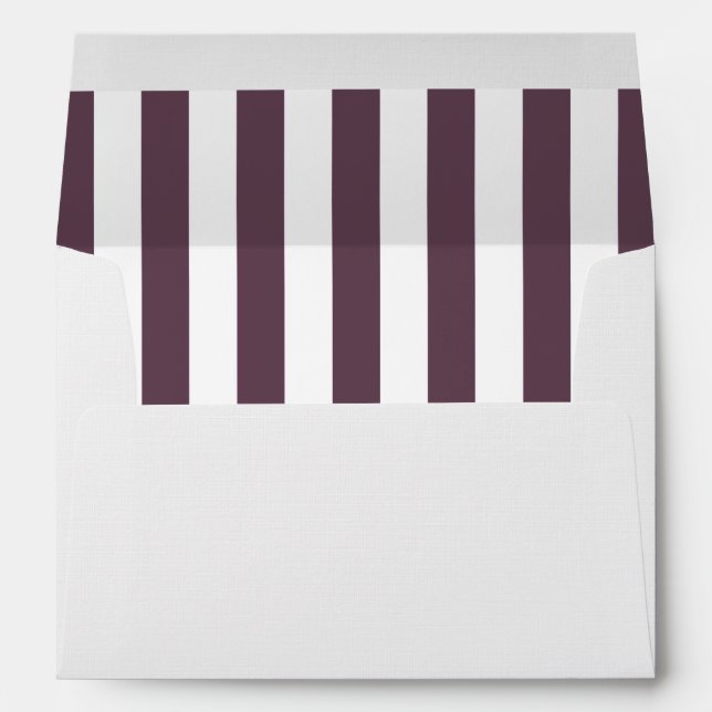Purple Stripes, White Stripes, Striped Pattern Envelopes (Back (Bottom))