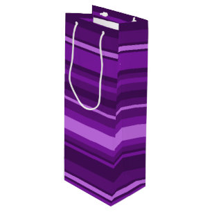 Purple stripes wine gift bag