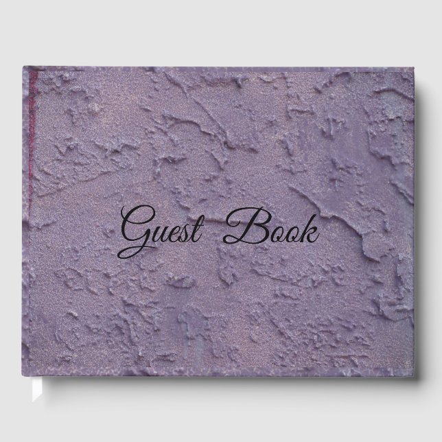 Purple Stucco Guest Book (Front)