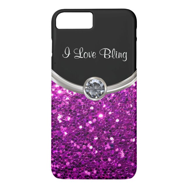 Purple Stylish Bling Case-Mate iPhone Case (Back)