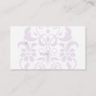 Purple Subtle Damask Wedding Place Cards