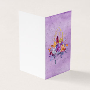 Purple Succulent Bouquet Botanical Greeting Card