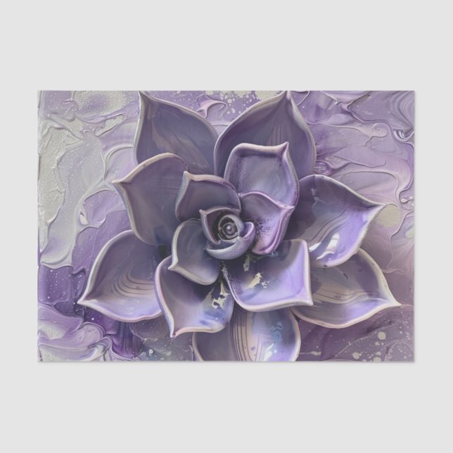 Purple Succulent Tissue Paper (Front)