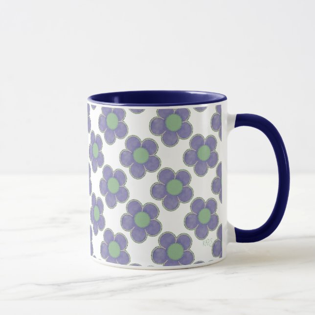 Purple Summer Flowers Mug (Right)